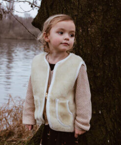 Beige wollen Bodywarmer Baby/Kind