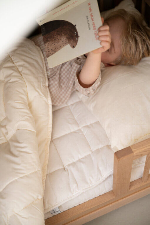Merino wollen ledikant matrastopper met elastieken