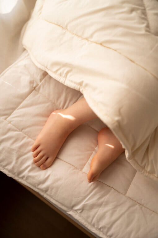 Merino wollen ledikant matrastopper met elastieken - Afbeelding 3