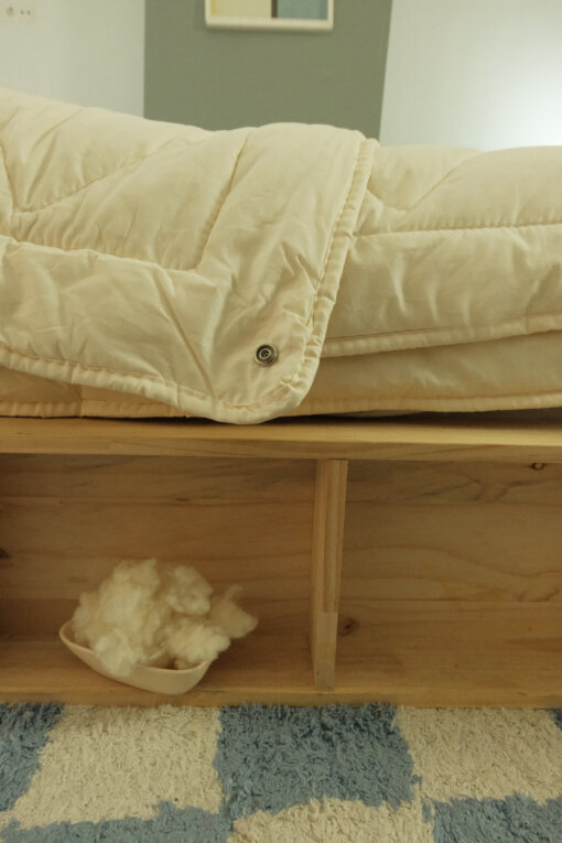 2-delig Merino wollen dekbed met drukknopen - Afbeelding 5